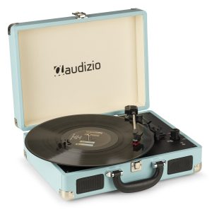 Aanbieding Audizio RP114BL - retro platenspeler in blauwe koffer - platenspeler (ean 8715693347616)