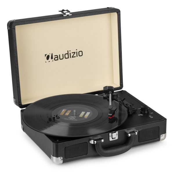 Aanbieding Audizio RP114BK - Retro platenspeler in zwarte koffer - platenspeler (ean 8715693347623)