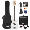 Aanbieding Max Gigkit Basgitaar met 40 Watt versterker - Gitaarstandaard - (ean 8715693340631)