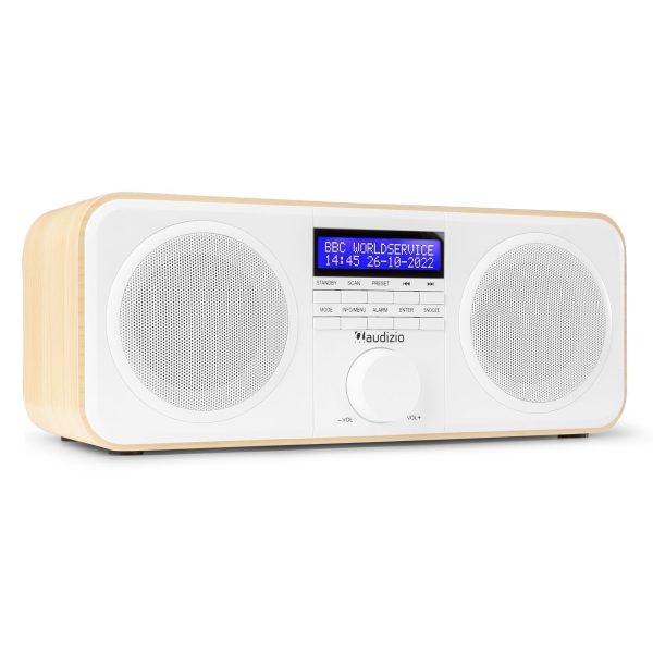 Aanbieding Retourdeal - Audizio Novara stereo FM en DAB radio - 40W - Wit (ean 8715693331461)