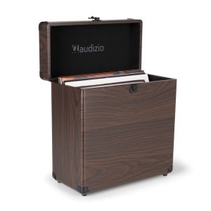 Aanbieding Audizio RC32 Vinyl Platenkoffer voor 30 tot 35 platen - Houtlook (ean 8715693350586)