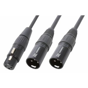 Aanbieding PD Connex Kabel 1x XLR Female - 2x XLR Male 50cm (ean 8715693305487)