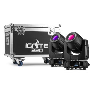 Aanbieding BeamZ Professional IGNITE220 moving head set van 2 stuks in flightcase (ean 8715693341577)