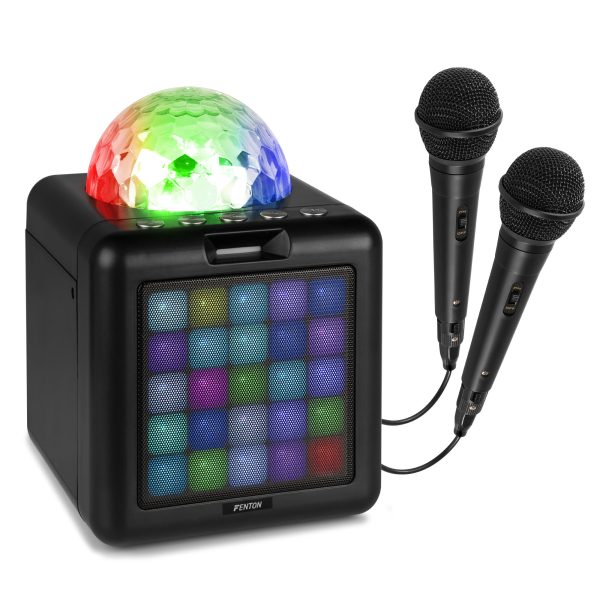 Aanbieding Retourdeal - Fenton KAR15B karaokeset met Bluetooth en 2 microfoons - (ean 8715693346496)