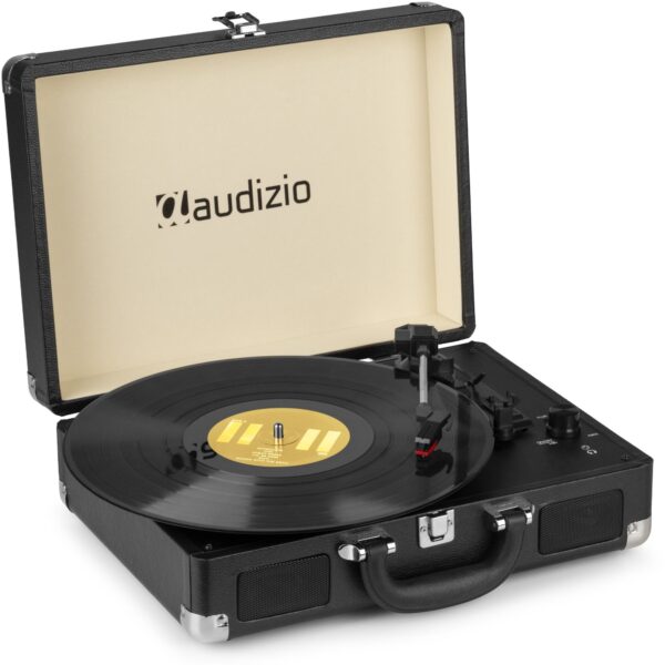 Aanbieding Retourdeal - Audizio RP114BK - Retro platenspeler in zwarte koffer - (ean 8715693347622)