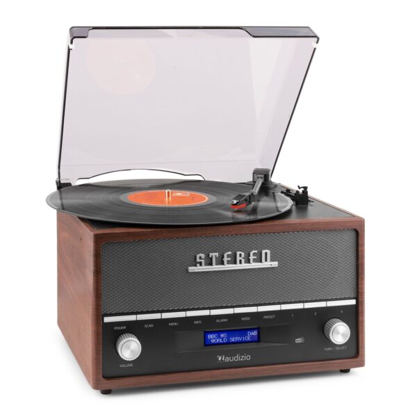 Aanbieding Retourdeal - Audizio Frisco - Retro platenspeler met ingebouwde DAB+ (ean 8715693339238)