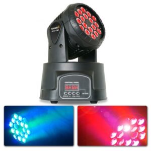 Aanbieding BeamZ MHL108MK4 Compacte moving head 18x 3W RGB LEDs (ean 8715693294859)