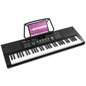 Aanbieding MAX KB15 keyboard met 61 toetsen voor beginners - Geleverd met (ean 8715693330540)