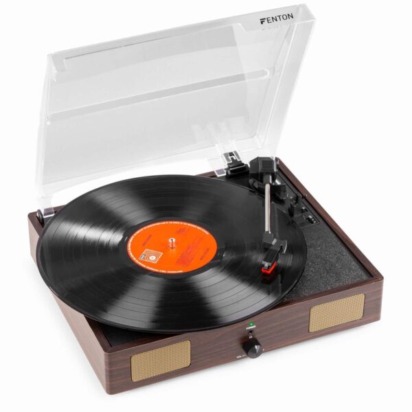 Aanbieding Retourdeal - Fenton RP106DW USB platenspeler met boxen - Donkerbruin (ean 8715693332178)