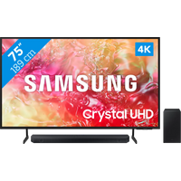Koop Samsung Crystal UHD 75DU7100 (2024) + Soundbar - Samsung