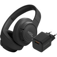 Koop JBL Tune 770NC Zwart + BlueBuilt Quick Charge Oplader met Usb A Poort 18W Zwart - JBL