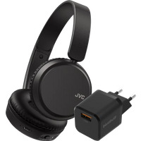 Koop JVC HA-S36W Zwart + BlueBuilt Quick Charge Oplader met Usb A Poort 18W Zwart - JVC