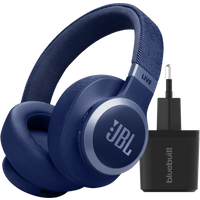 Koop JBL Live 770NC Blauw + BlueBuilt Quick Charge Oplader met Us - JBL