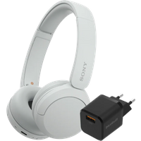 Koop Sony WH-CH520 Wit + BlueBuilt Quick Charge Oplader met Usb A Poort 18W Zwart - Sony