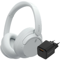 Koop Sony WH-CH720N Wit + BlueBuilt Quick Charge Oplader met Usb A Poort 18W Zwart - Sony