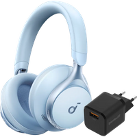 Koop Soundcore Space One Blauw + BlueBuilt Quick Charge Oplader met Usb A Poort 18W Zwart - Soundcore