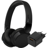 Koop Philips TAH4209 Zwart + BlueBuilt Quick Charge Oplader met Usb A Poort 18W Zwart - Philips