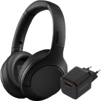Koop Philips TAH8506 Zwart + BlueBuilt Quick Charge Oplader met Usb A Poort 18W Zwart - Philips