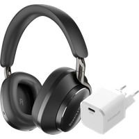 Koop Bowers & Wilkins Px8 Zwart + BlueBuilt Power Delivery Oplader met Usb C Poort 20W Wit - Bowers & Wilkins