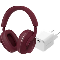 Koop Bowers & Wilkins Px7 S2e Rood + BlueBuilt Power Delivery Oplader met Usb C Poort 20W Wit - Bowers & Wilkins