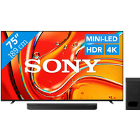 Koop Sony 75" Bravia 7 4K QLED XR Mini-led (2024) + Sony Bravia Theatre Bar 6 Zwart - Sony