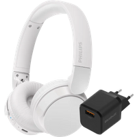 Koop Philips TAH4209 Wit + BlueBuilt Quick Charge Oplader met Usb A Poort 18W Zwart - Philips
