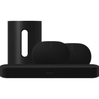 Koop Sonos Beam Gen2 Zwart + 2x Era 300 Zwart + Sub Mini Zwart - Sonos